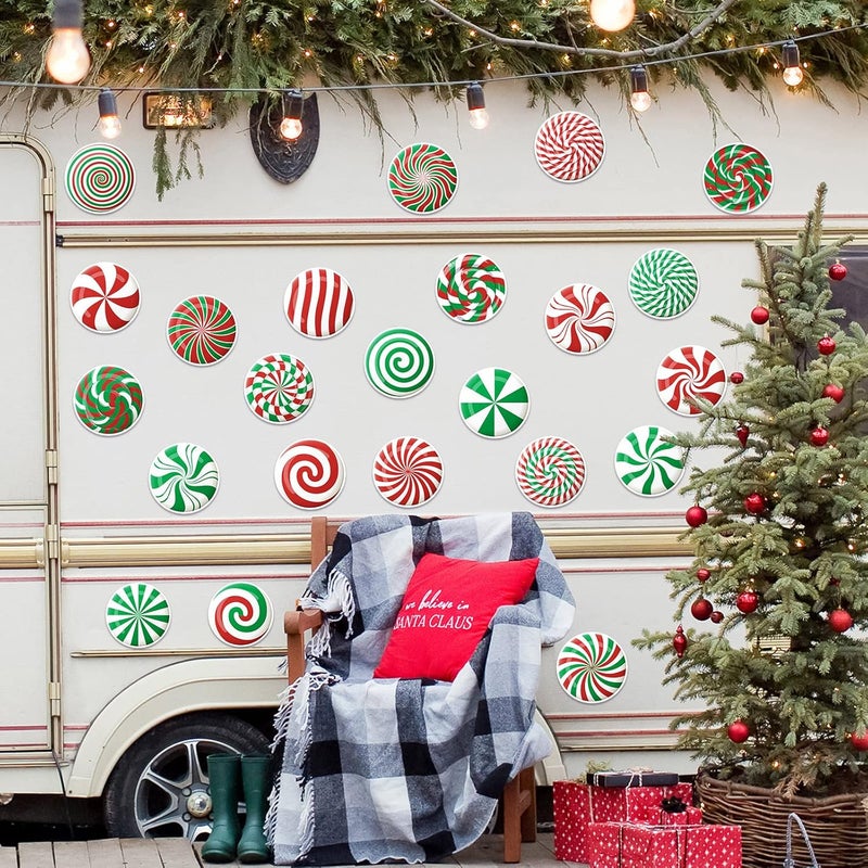 Ferraycle Christmas Magnetic Garage Door Decorations Xmas Garage Door Decor Car Magnets Stickers Refrigerator Decals - Image 2